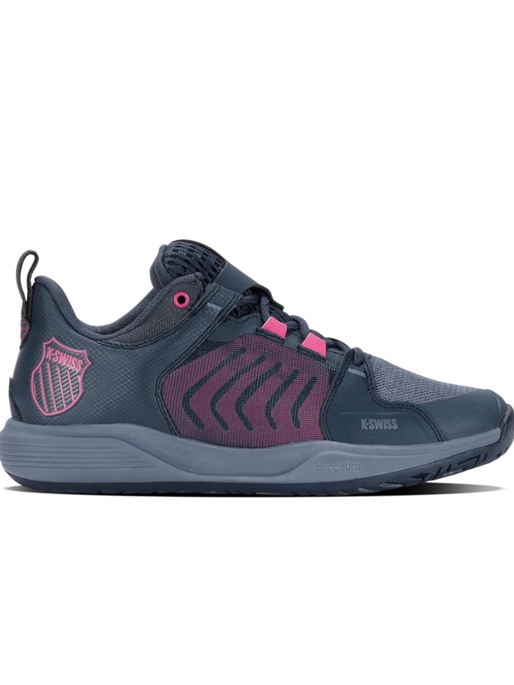 K-Swiss Shadx Athletic Sneakers Black & Pink. 
SZ 8 EUC